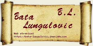 Bata Lungulović vizit kartica